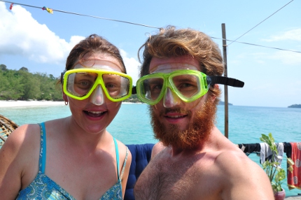 Gerda & Zygis ready for snorkelling