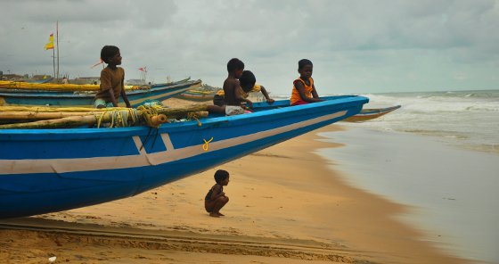 Fisherman kids in Puri fishing village