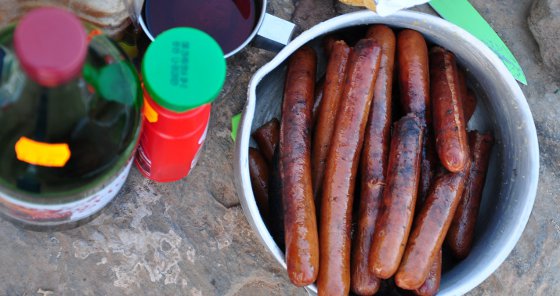 Grilled sausages!