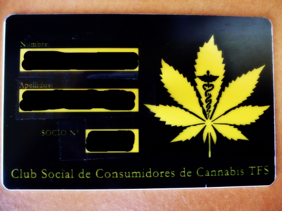 Club Social de Consumidores de Cannabis members card